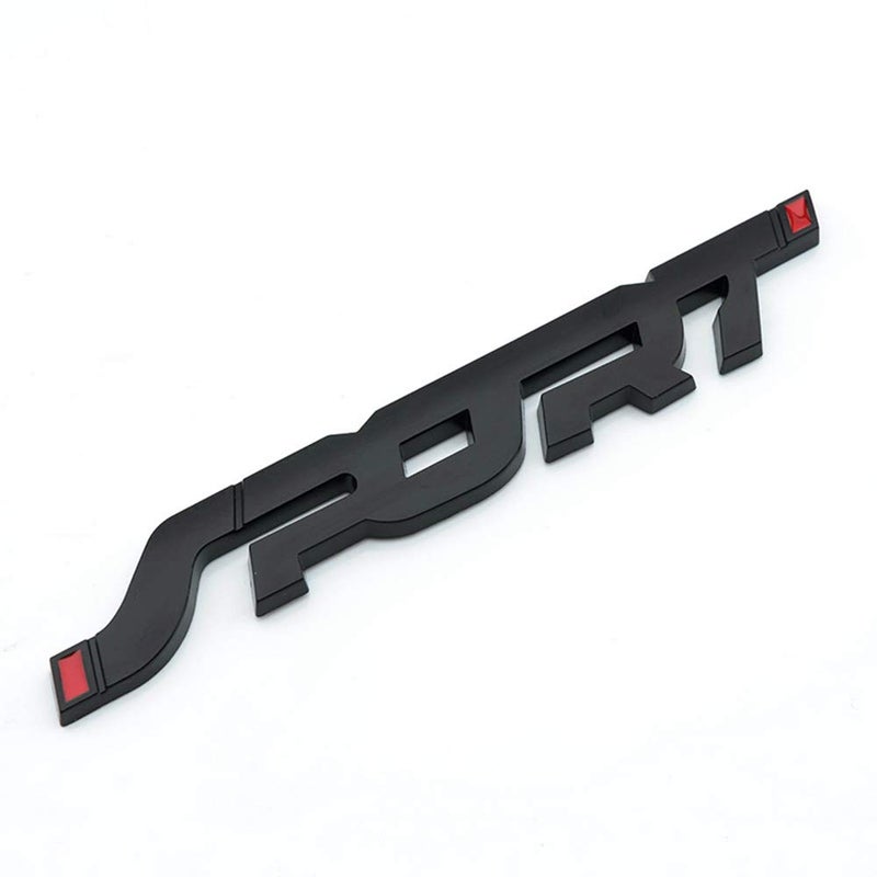 HUAPX 2Pack Metal Car Sport Sticker 3D Premium Car Side Fender Rear Trunk Emblem Logo Badge Decals Compatible for Ford/Jeep/BMW/Dodge Ram/Cadillac/Chrysler/Toyota/Nissan/Chevrolet (Black) - Image 3
